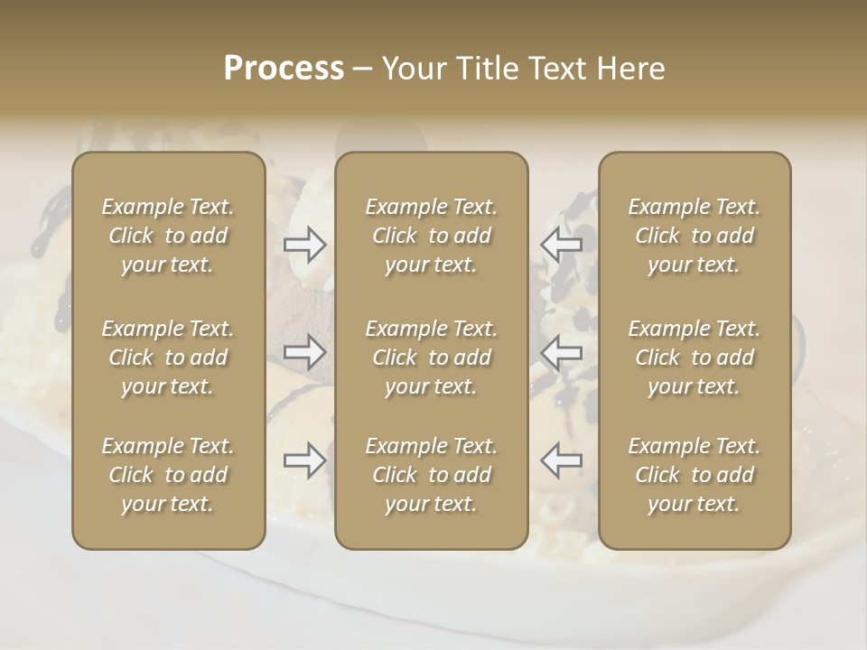 Banana Split Frosted Creamy PowerPoint Template