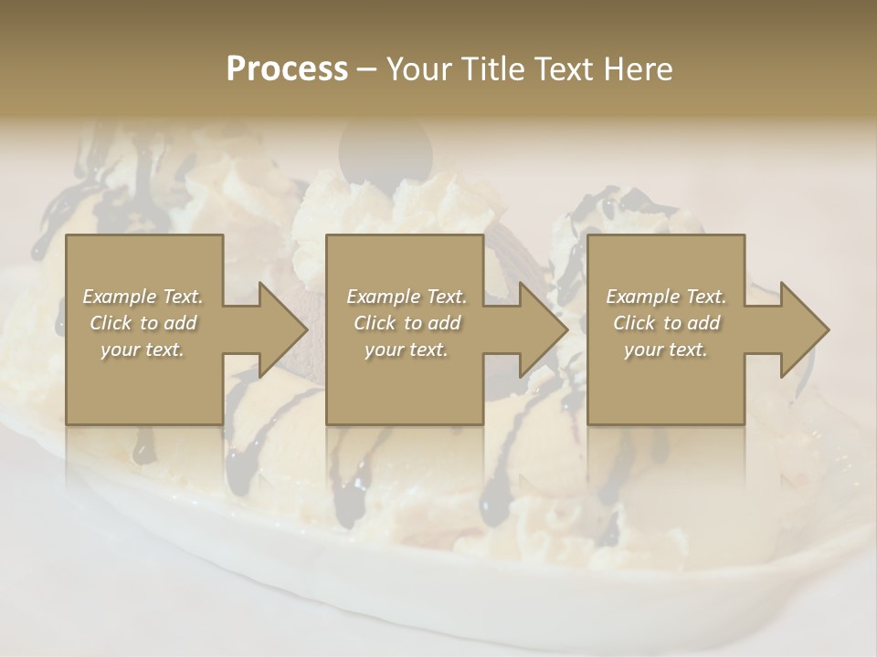 Banana Split Frosted Creamy PowerPoint Template