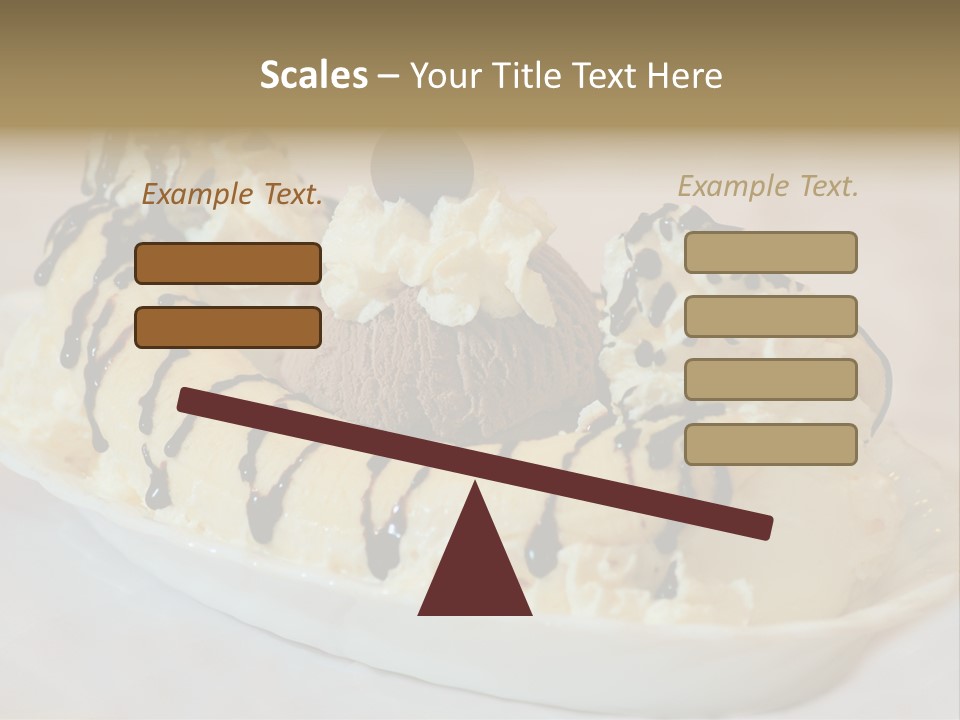 Banana Split Frosted Creamy PowerPoint Template