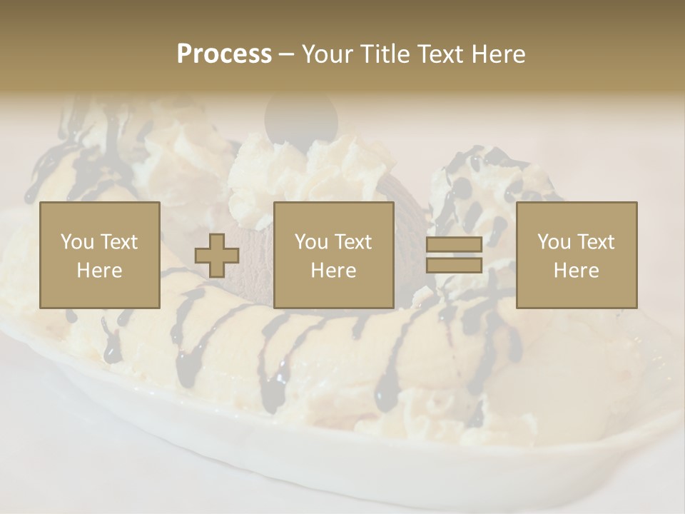Banana Split Frosted Creamy PowerPoint Template