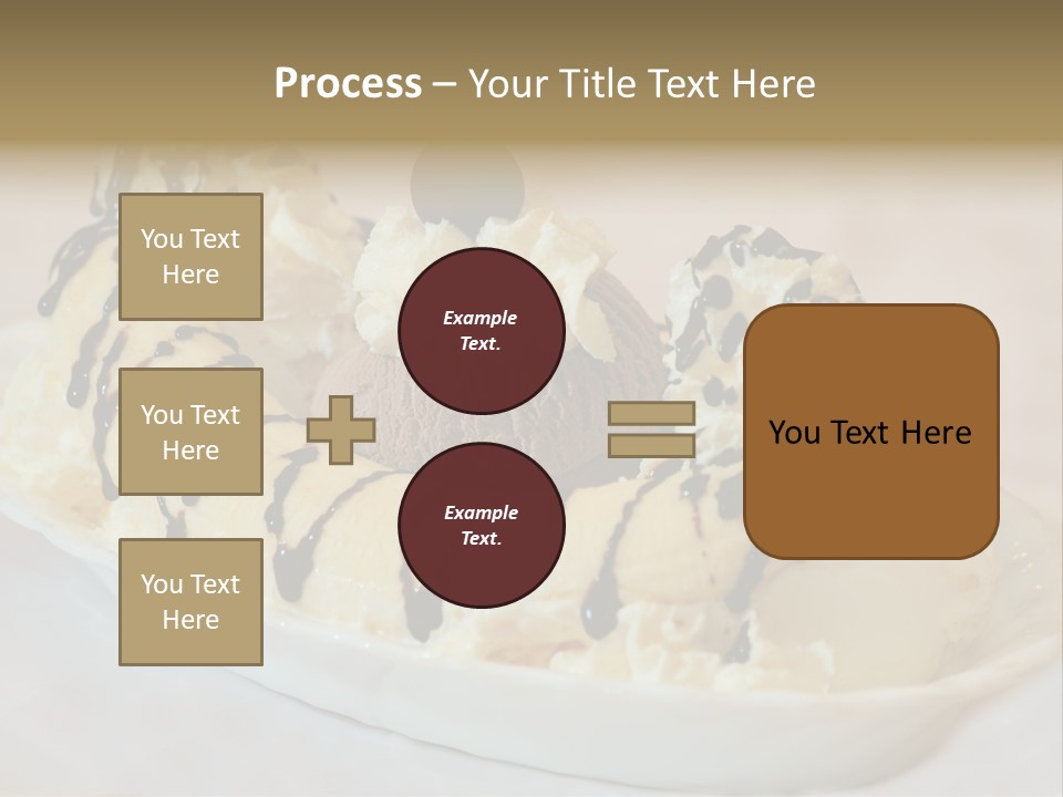 Banana Split Frosted Creamy PowerPoint Template
