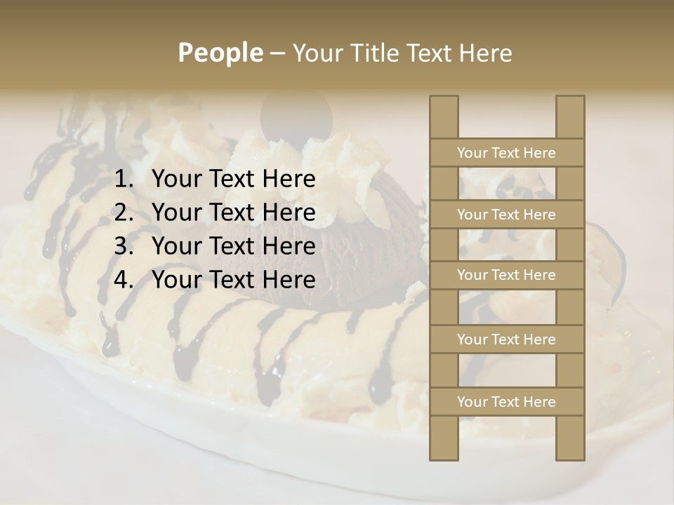 Banana Split Frosted Creamy PowerPoint Template