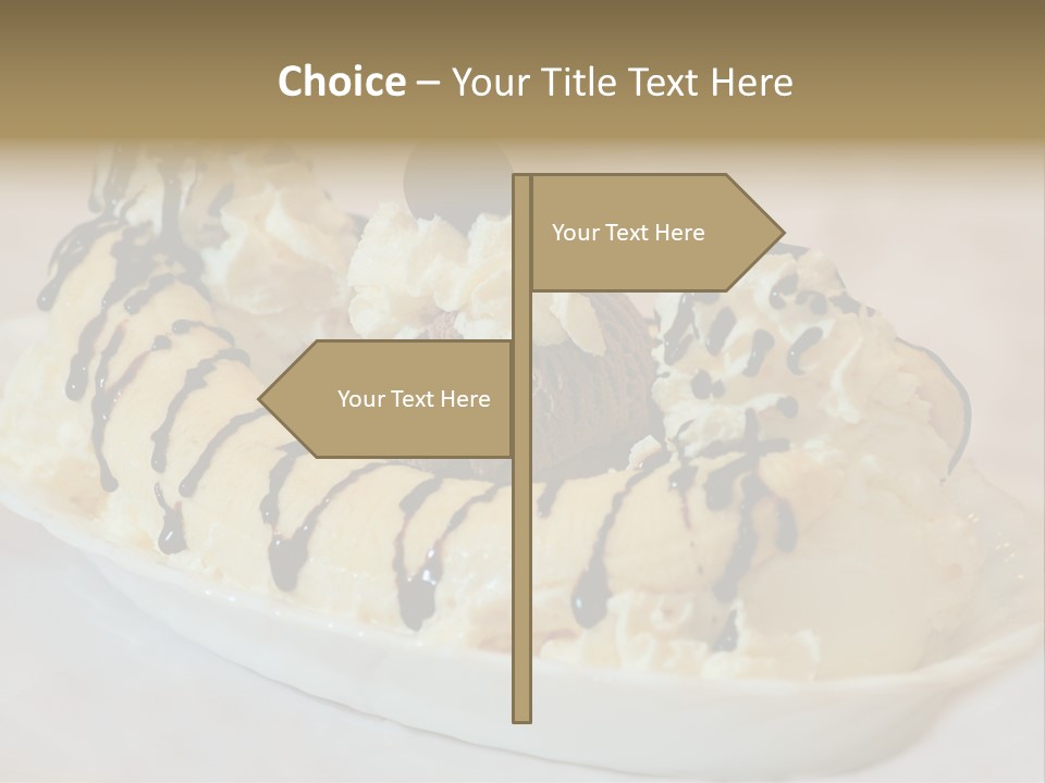 Banana Split Frosted Creamy PowerPoint Template
