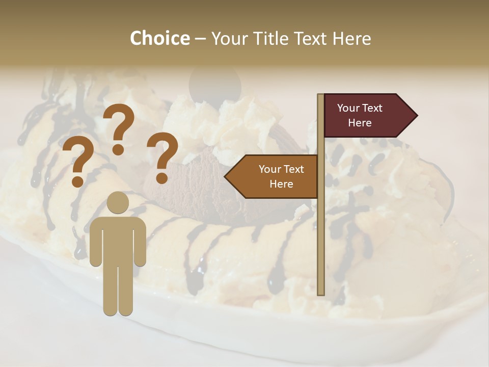 Banana Split Frosted Creamy PowerPoint Template