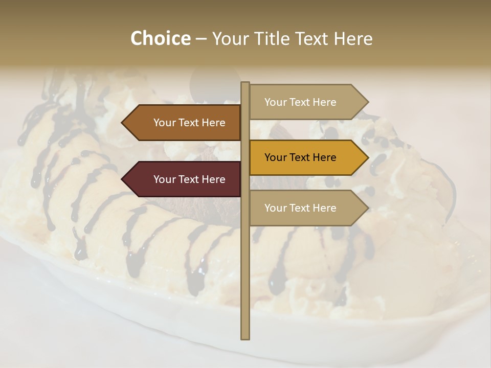Banana Split Frosted Creamy PowerPoint Template