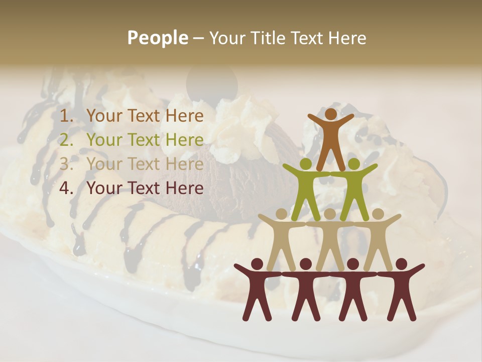 Banana Split Frosted Creamy PowerPoint Template