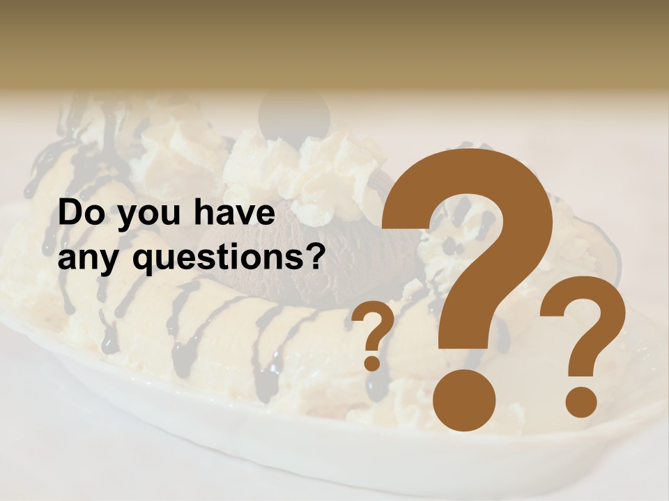 Banana Split Frosted Creamy PowerPoint Template