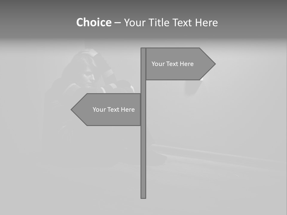 Contemplation Child Sadness PowerPoint Template
