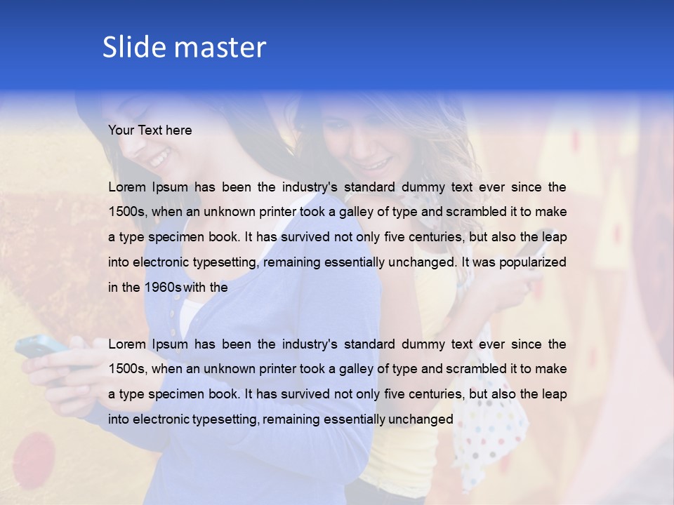 Cute Friendship Horizontal PowerPoint Template