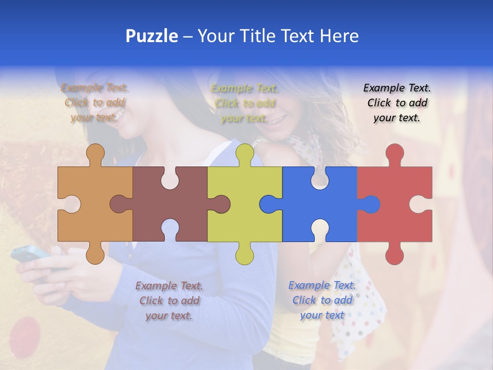 Cute Friendship Horizontal PowerPoint Template