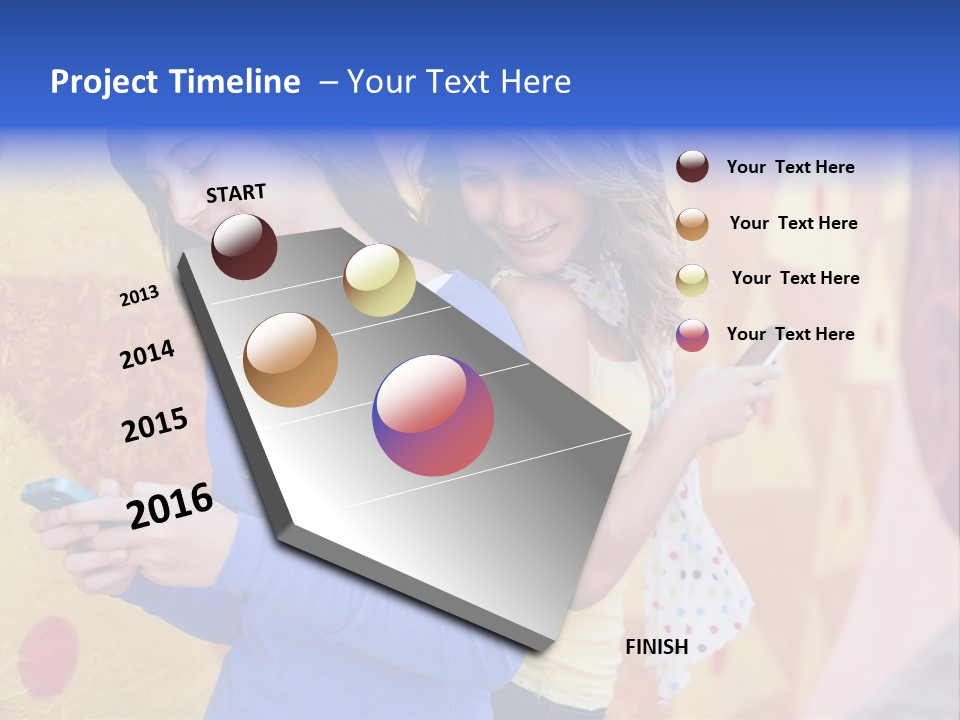 Cute Friendship Horizontal PowerPoint Template