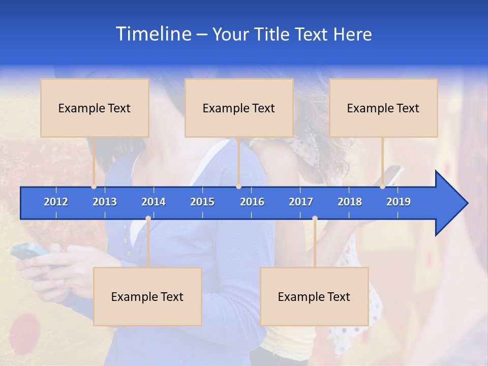 Cute Friendship Horizontal PowerPoint Template