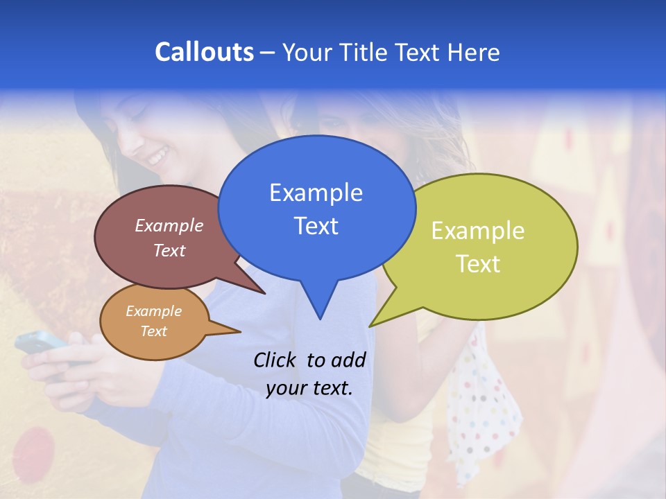 Cute Friendship Horizontal PowerPoint Template