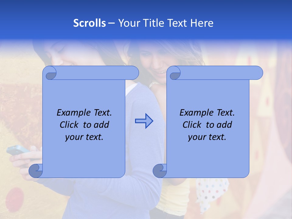 Cute Friendship Horizontal PowerPoint Template