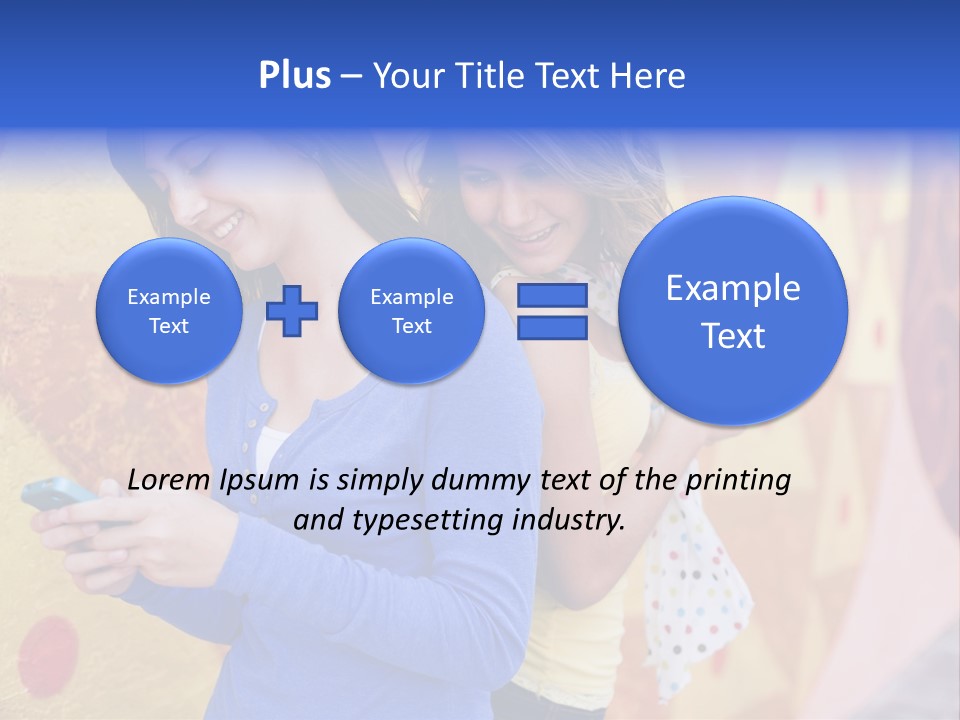 Cute Friendship Horizontal PowerPoint Template