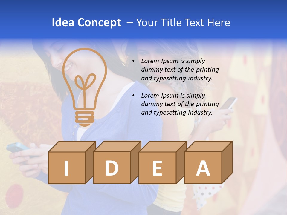 Cute Friendship Horizontal PowerPoint Template