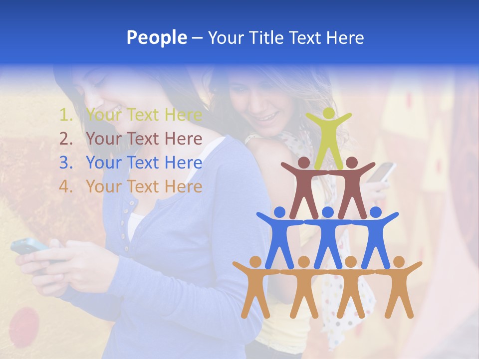 Cute Friendship Horizontal PowerPoint Template