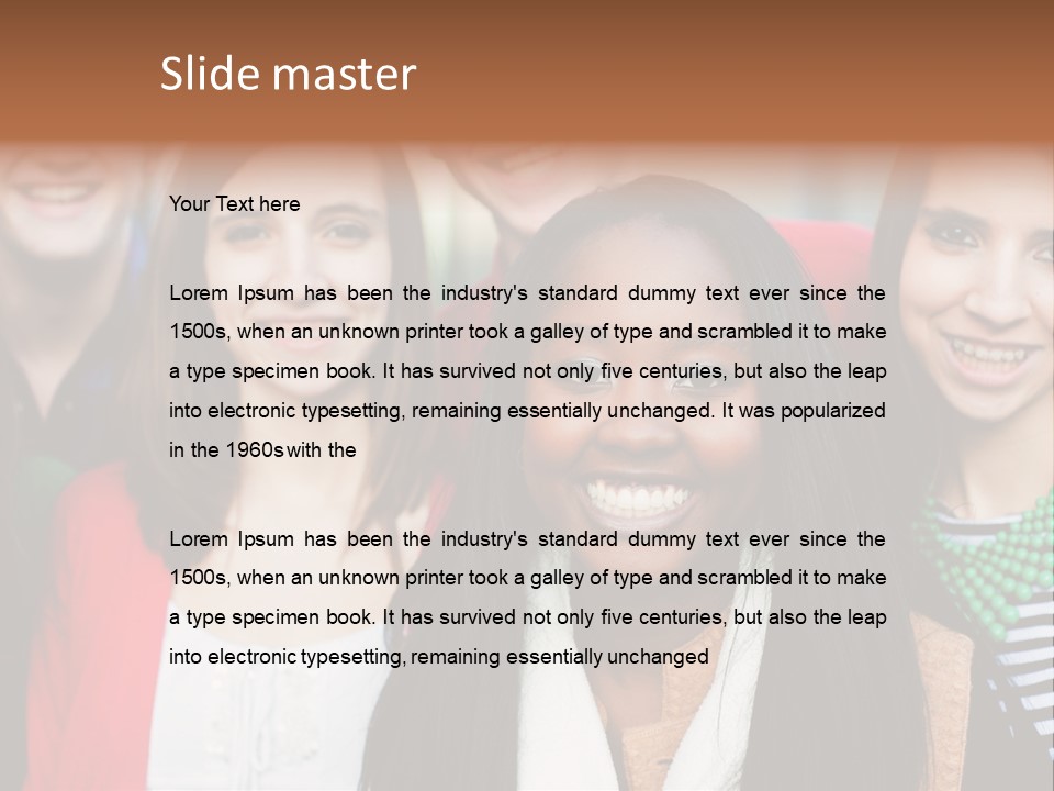 Multiethnic Person Girl PowerPoint Template