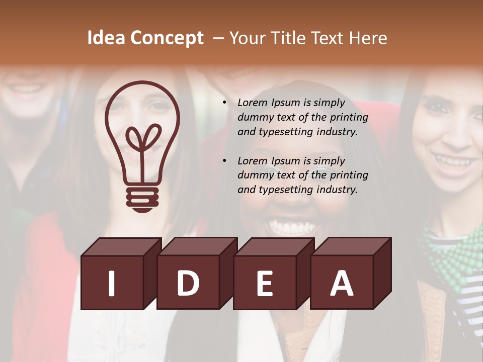 Multiethnic Person Girl PowerPoint Template