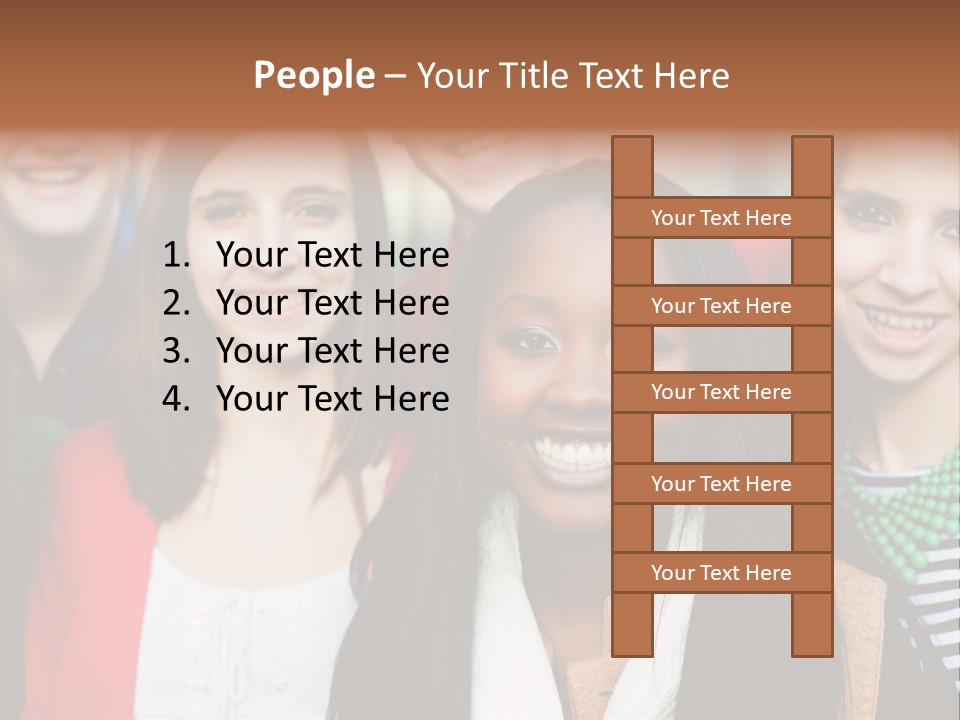 Multiethnic Person Girl PowerPoint Template
