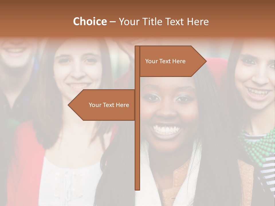 Multiethnic Person Girl PowerPoint Template
