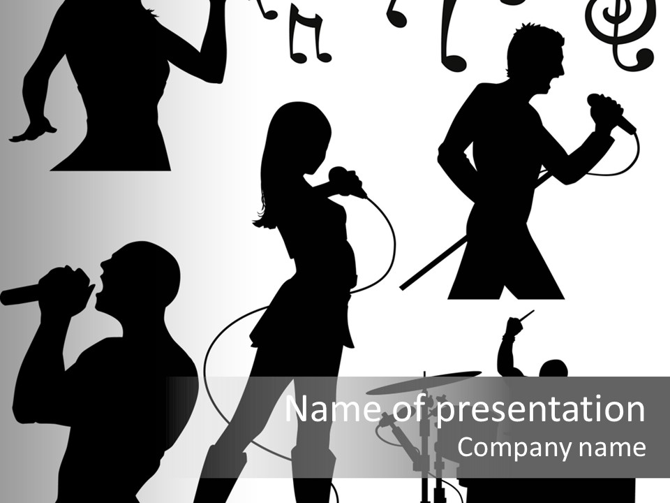Male Drummer Party PowerPoint Template