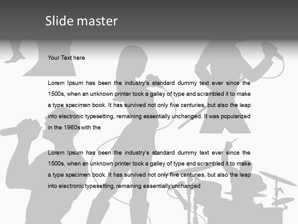 Male Drummer Party PowerPoint Template