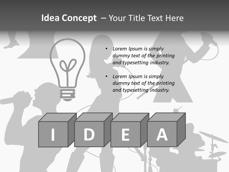 Male Drummer Party PowerPoint Template