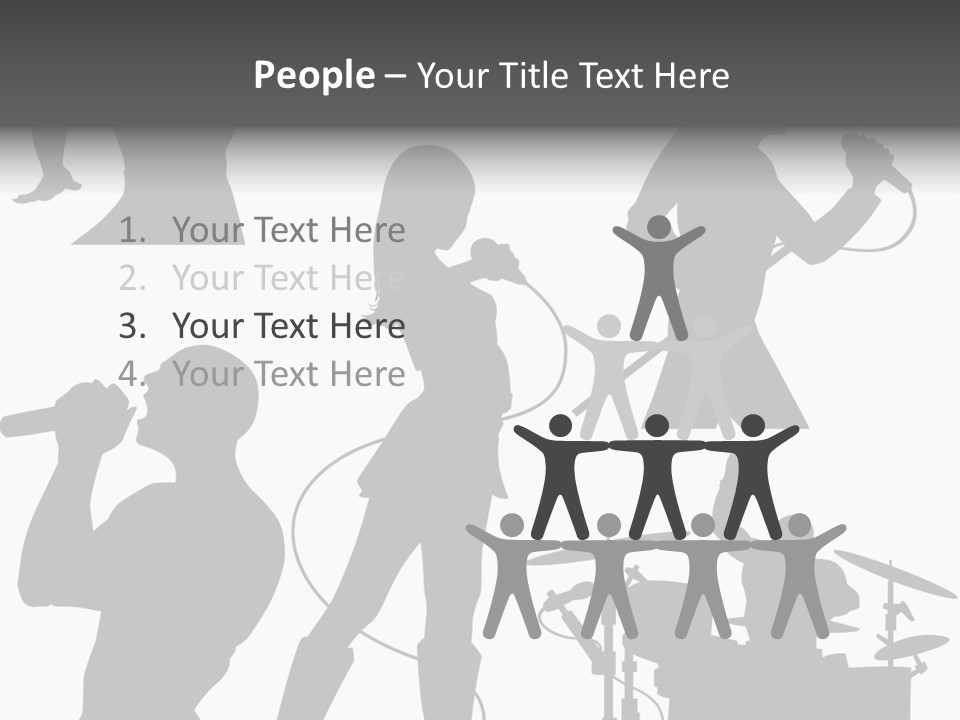 Male Drummer Party PowerPoint Template