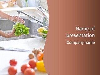 Kitchen Light Lettuce PowerPoint Template