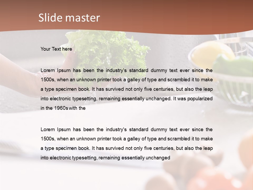 Kitchen Light Lettuce PowerPoint Template