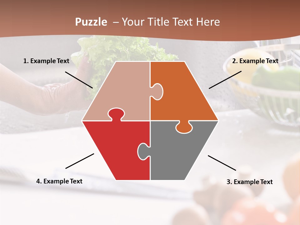 Kitchen Light Lettuce PowerPoint Template