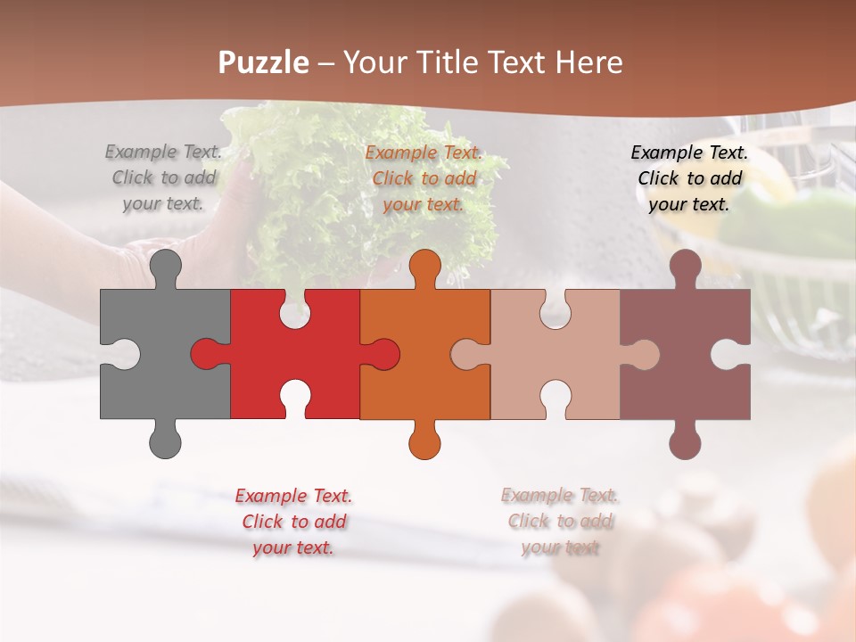 Kitchen Light Lettuce PowerPoint Template