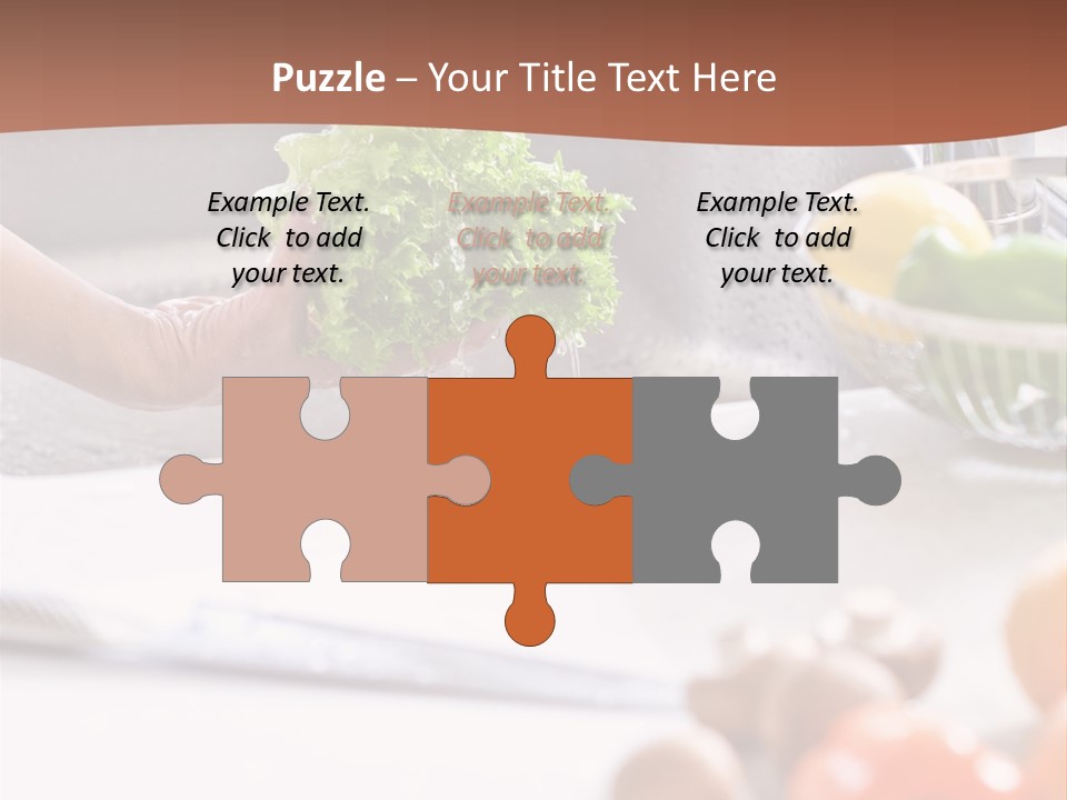 Kitchen Light Lettuce PowerPoint Template