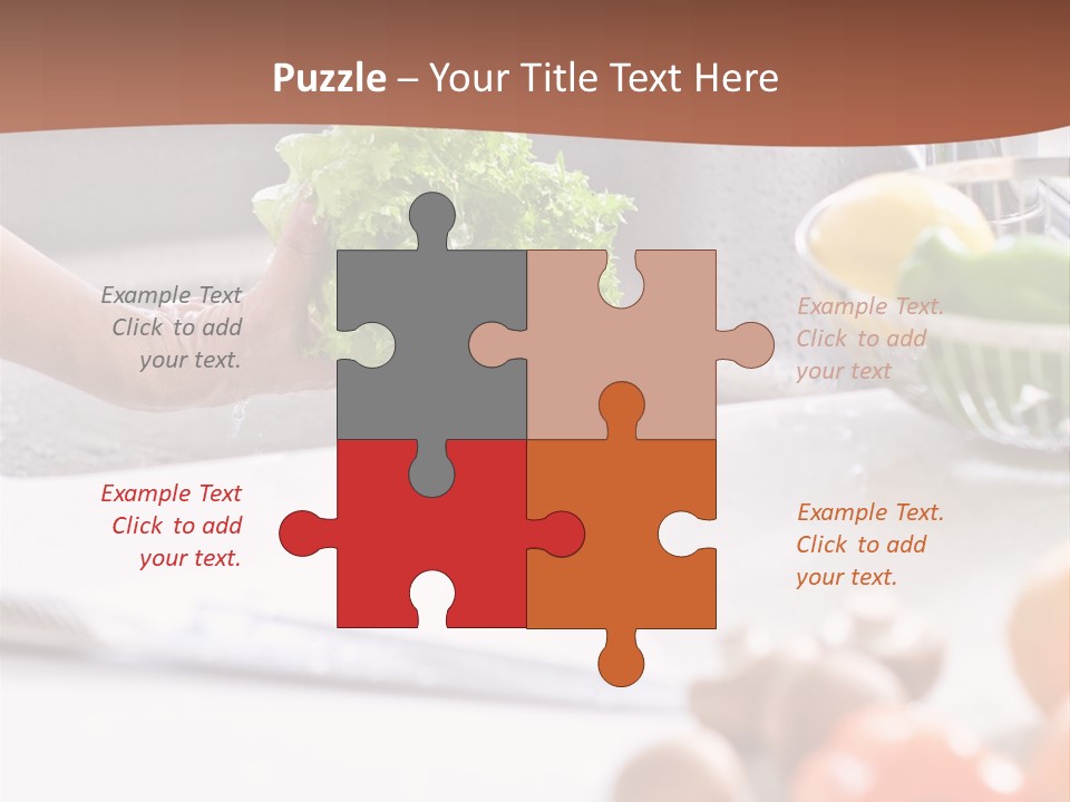 Kitchen Light Lettuce PowerPoint Template