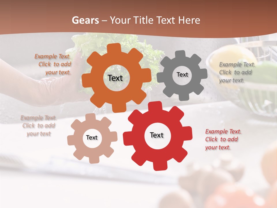 Kitchen Light Lettuce PowerPoint Template