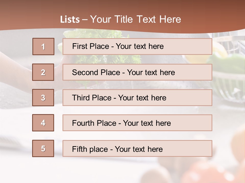 Kitchen Light Lettuce PowerPoint Template