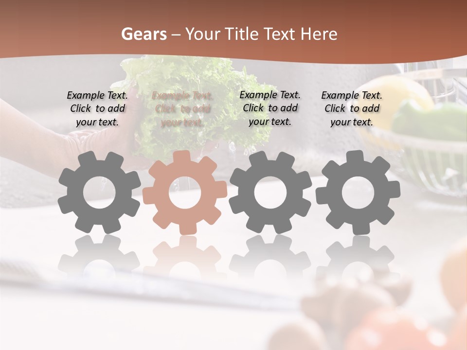 Kitchen Light Lettuce PowerPoint Template