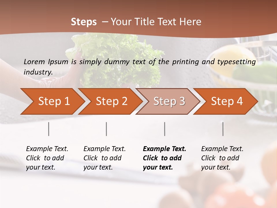 Kitchen Light Lettuce PowerPoint Template