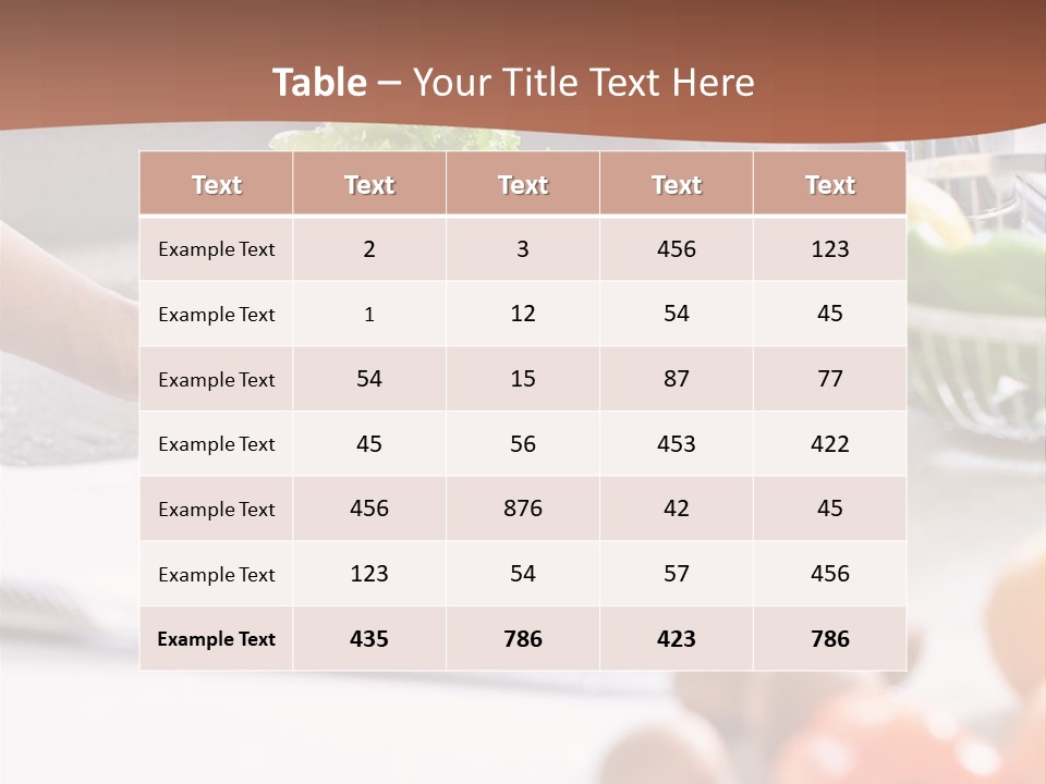 Kitchen Light Lettuce PowerPoint Template