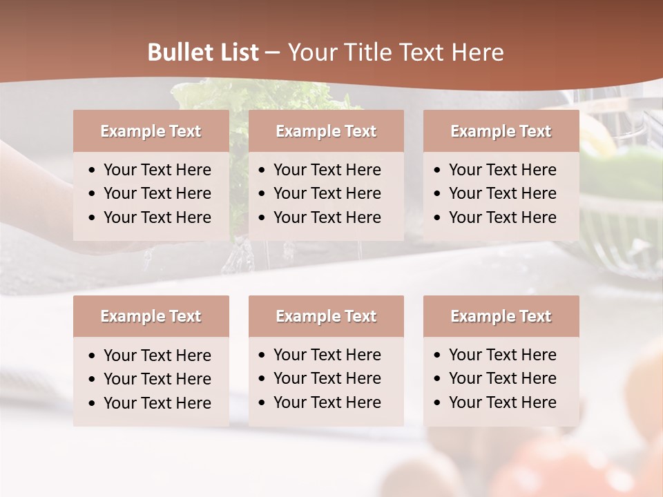 Kitchen Light Lettuce PowerPoint Template