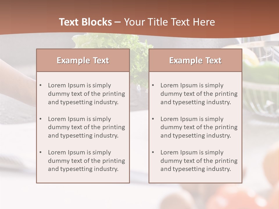 Kitchen Light Lettuce PowerPoint Template