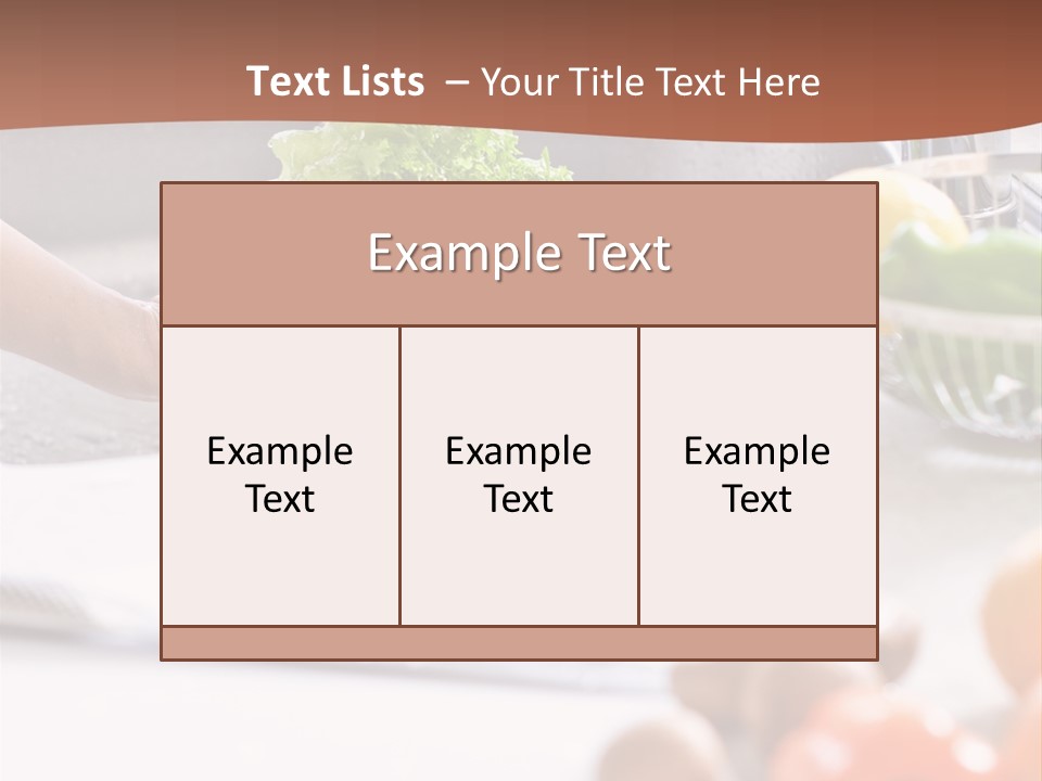 Kitchen Light Lettuce PowerPoint Template