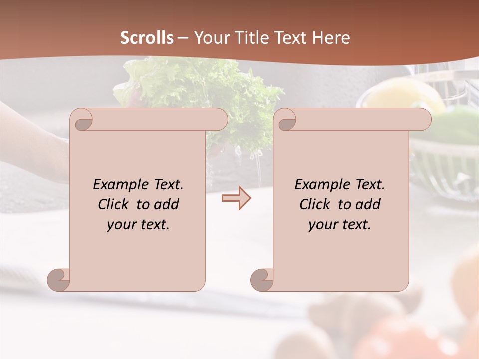 Kitchen Light Lettuce PowerPoint Template