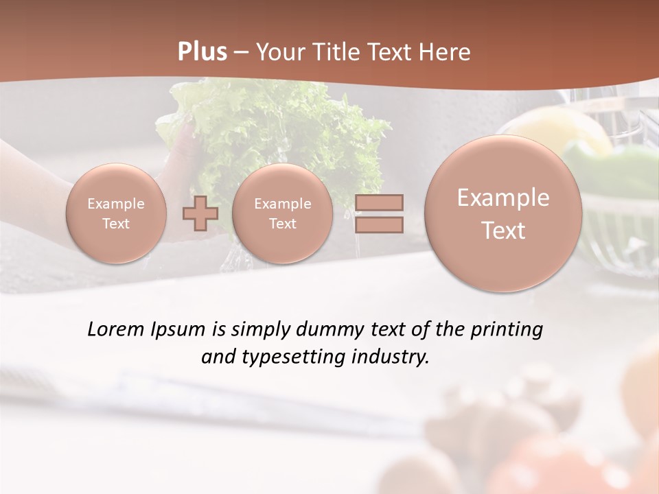 Kitchen Light Lettuce PowerPoint Template