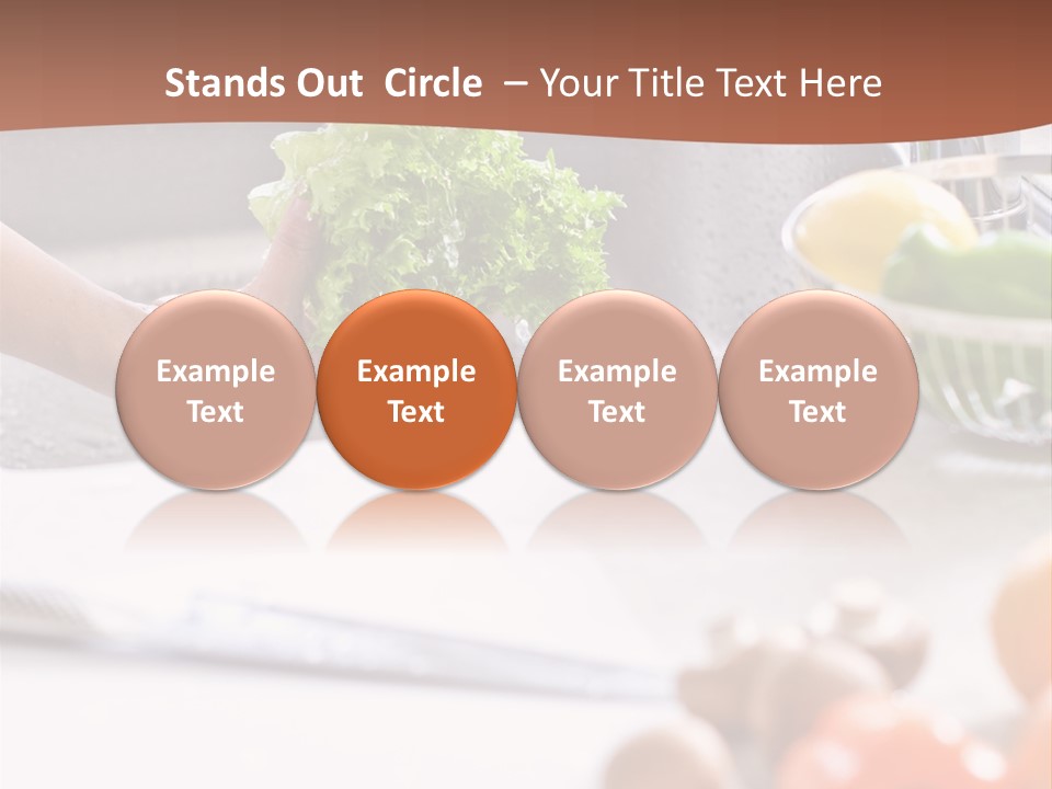 Kitchen Light Lettuce PowerPoint Template