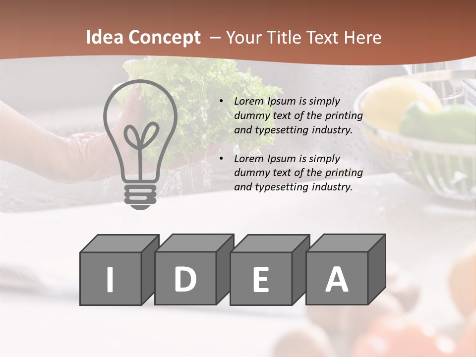 Kitchen Light Lettuce PowerPoint Template