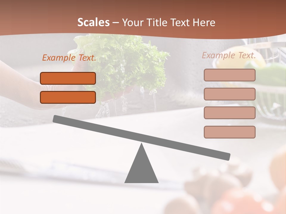 Kitchen Light Lettuce PowerPoint Template