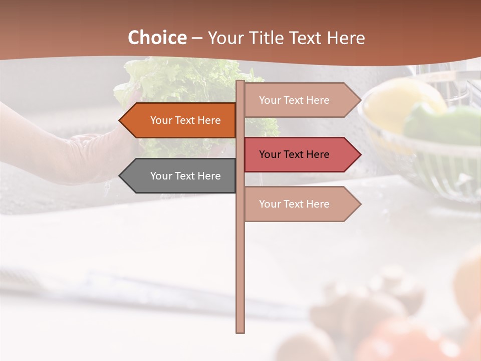Kitchen Light Lettuce PowerPoint Template