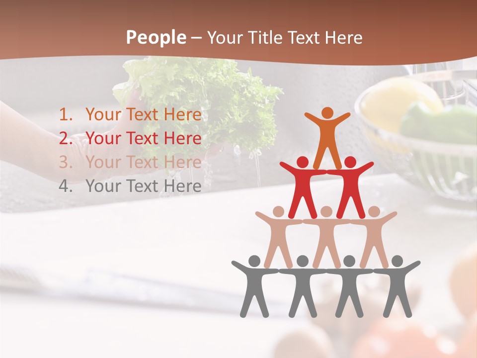 Kitchen Light Lettuce PowerPoint Template